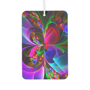 Modern Floral Abstract Art Red Blue Pattern #12 Car Air Freshener