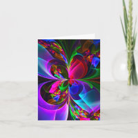 Modern Floral Abstract Art Red Blue Pattern #12