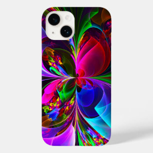Modern Floral Abstract Art Red Blue Pattern #12 Case-Mate iPhone 14 Case