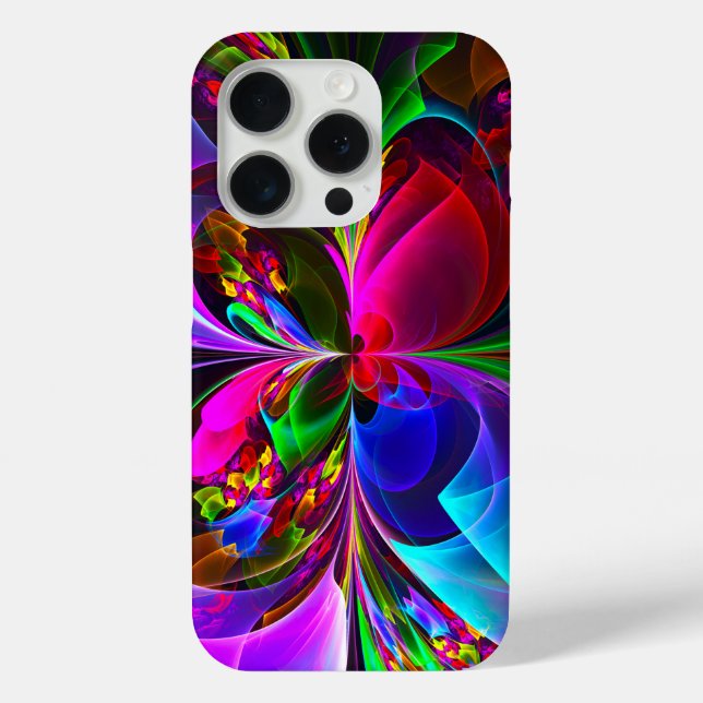 Modern Floral Abstract Art Red Blue Pattern #12 Case-Mate iPhone Case (Back)