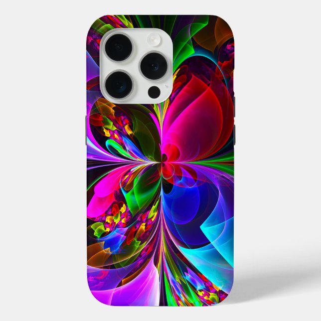 Modern Floral Abstract Art Red Blue Pattern #12 Case-Mate iPhone Case (Back)