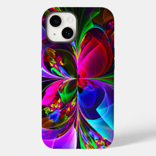 Modern Floral Abstract Art Red Blue Pattern #12 Case-Mate iPhone 14 Case