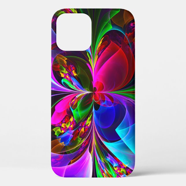 Modern Floral Abstract Art Red Blue Pattern #12 Case-Mate iPhone Case (Back)