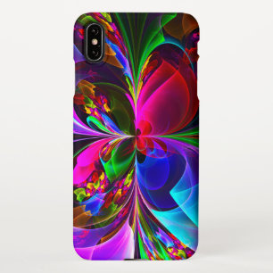 Modern Floral Abstract Art Red Blue Pattern #12 iPhone XS Max Case