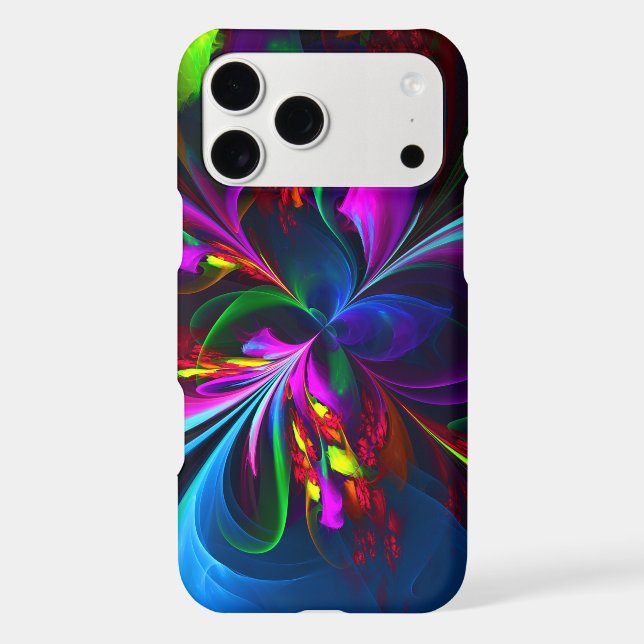 Modern Floral Abstract Art Red Blue Pattern #15 (Back)