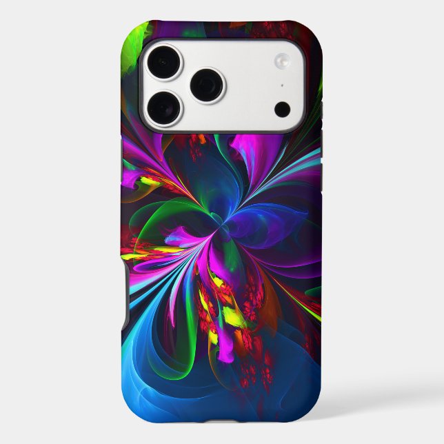 Modern Floral Abstract Art Red Blue Pattern #15 (Back)