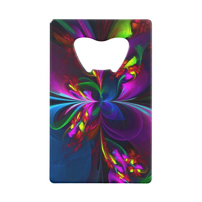 Modern Floral Abstract Art Red Blue Pattern #15 (Front)