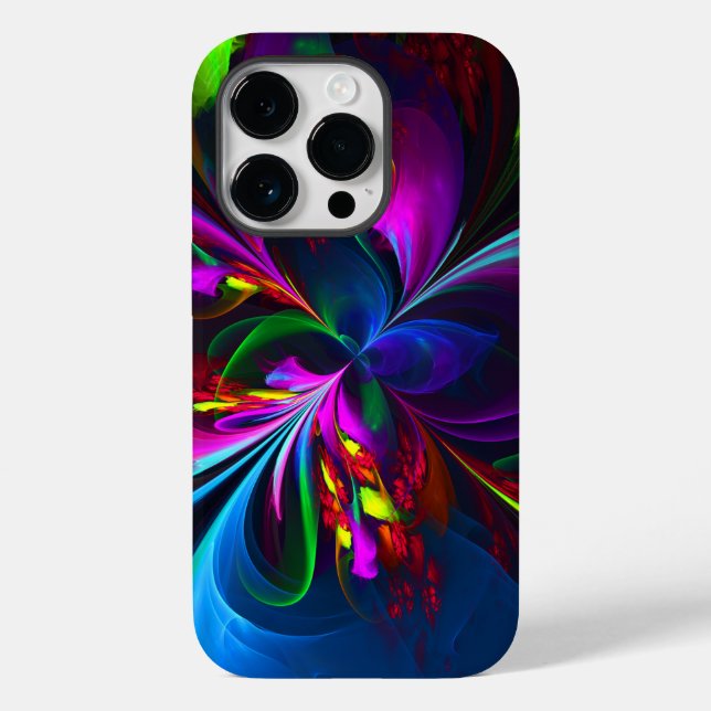 Modern Floral Abstract Art Red Blue Pattern #15 Case-Mate iPhone Case (Back)