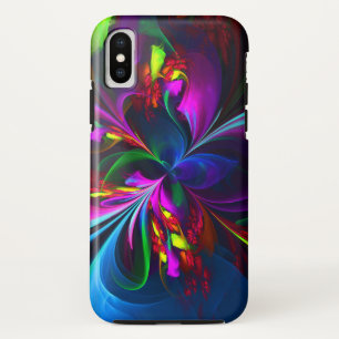 Modern Floral Abstract Art Red Blue Pattern #15 Case-Mate iPhone Case