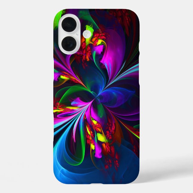 Modern Floral Abstract Art Red Blue Pattern #15 Case-Mate iPhone Case (Back)