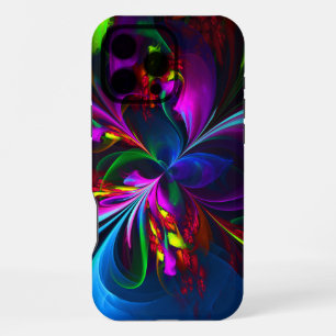 Modern Floral Abstract Art Red Blue Pattern #15 iPhone 16 Pro Max Case