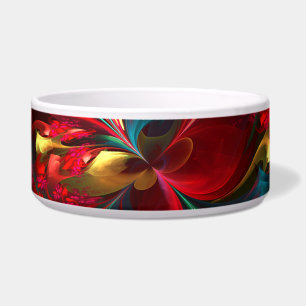 Modern Floral Abstract Art Red Green Pattern #11