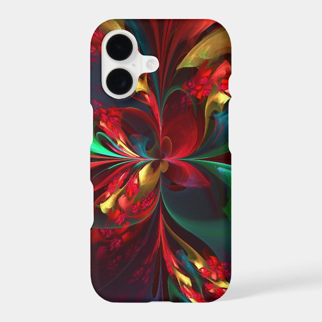 Modern Floral Abstract Art Red Green Pattern #11 Samsung Galaxy Case (Back)
