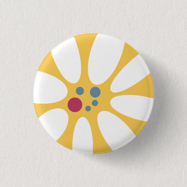 Modern Floral Abstract Design 3 Cm Round Badge (Front)