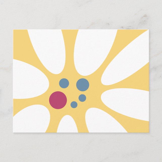 Modern Floral Abstract Design Postcard (Front)