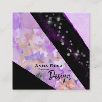 *~* Modern Floral Abstract Glitter Geometric Black