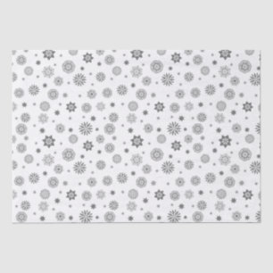 Modern floral abstrakt black and white design tissue paper