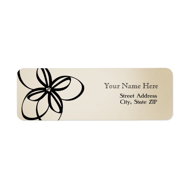 Modern Floral Address Label (Front)