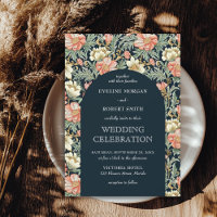 Modern floral Art Nouveau William Morris wedding