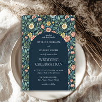 Modern floral Art Nouveau William Morris wedding