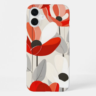 Modern Floral Art Print iPhone 16 Plus Case
