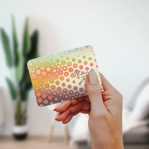 Modern floral artsy design Thank You note card