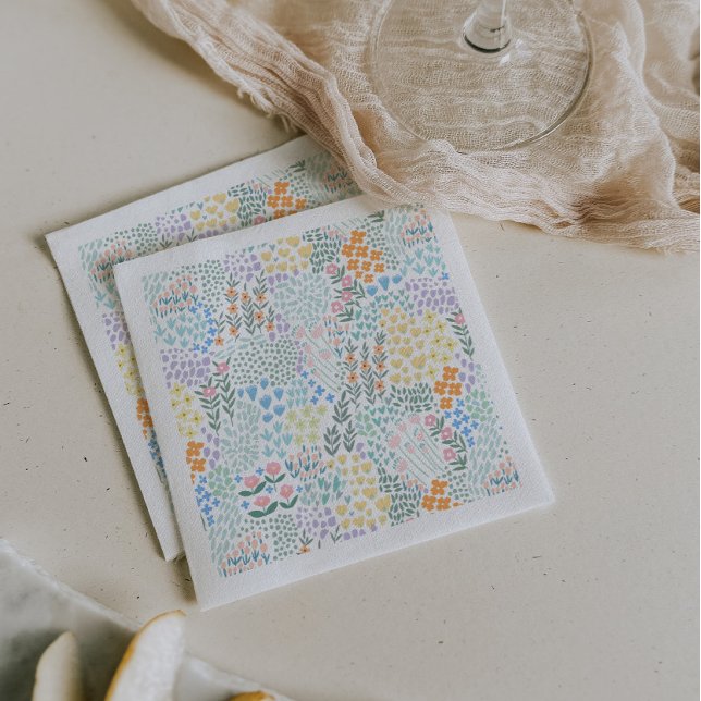Modern Floral  Baby In Bloom Baby Shower Napkin (Creator Uploaded)