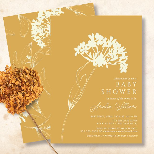 Modern Floral Baby Shower Invitation (Creator Uploaded)