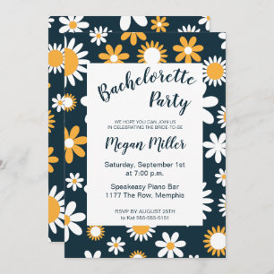 Modern Floral Bachelorette Party Invitation