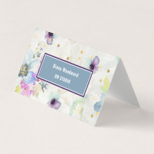 Modern Floral Background Business Card