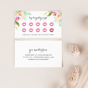 Modern Floral   Beauty Loyalty Card