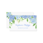 Modern Floral Blue Hydrangea Foliage Watercolor