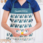 Modern Floral Blue White Pattern Personalised Name Apron<br><div class="desc">Modern Floral Blue White Pattern Personalised Name features a blue and white trendy botanical pattern with your personalised name. Perfect for birthday,  Christmas,  Mother's Day,  teacher appreciation,  best friends,  grandmother and more. Designed by ©Evco Studio www.zazzle.com/store/evcostudio</div>