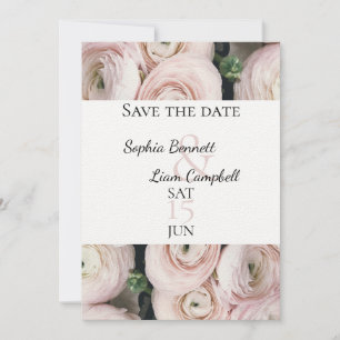 Modern floral Blush Pink Collection Save The Date