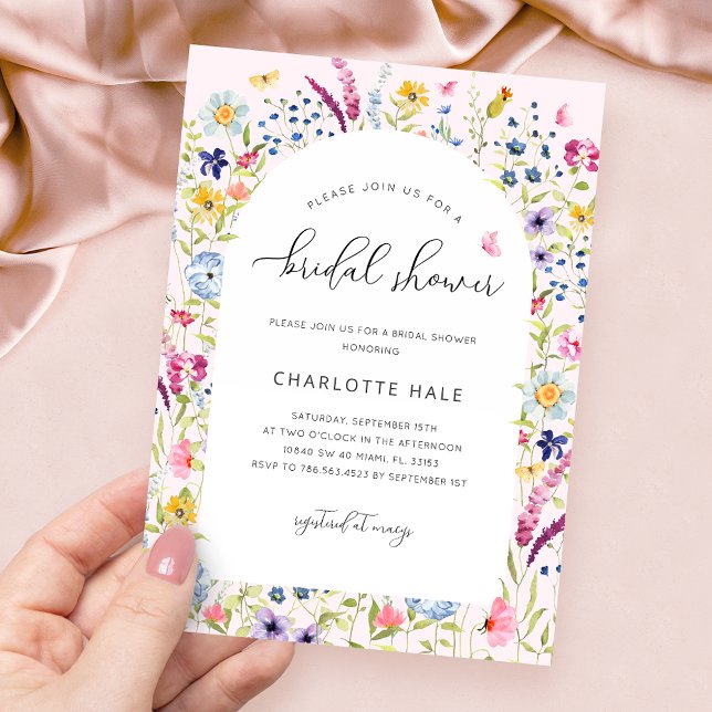Modern Floral Botanical Bridal Shower Invitation (Creator Uploaded)
