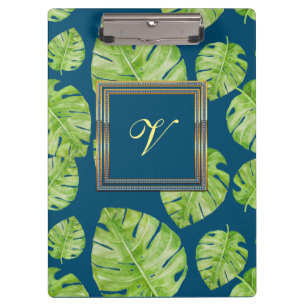 Modern Floral Botanical Watercolor Foliage #2 Clipboard