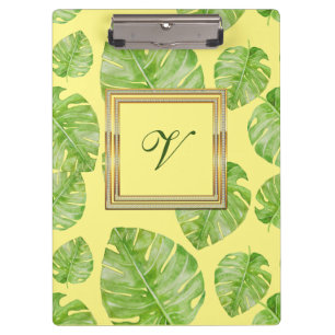 Modern Floral Botanical Watercolor Foliage #3 Clipboard