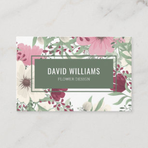 Modern Floral Business Card