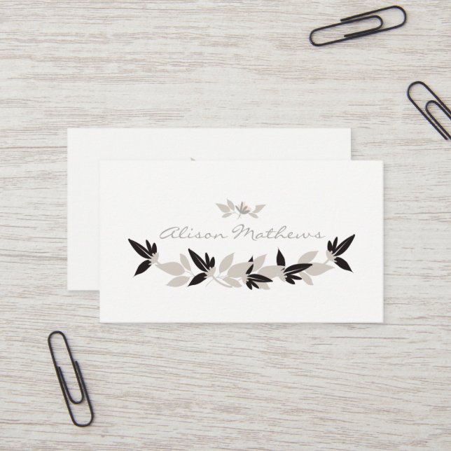 Modern Floral Business Card (Front/Back In Situ)