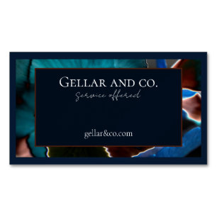 Modern Floral Business Card Magnet