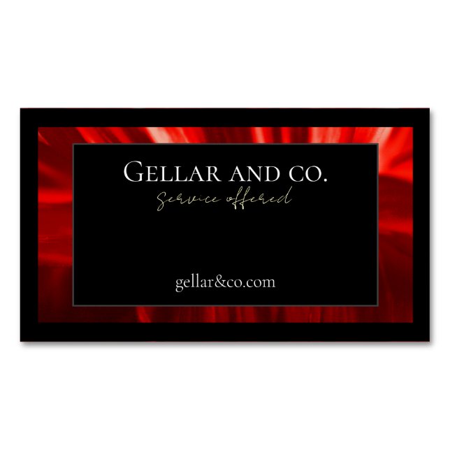 Modern Floral Business Card Magnet (Front)