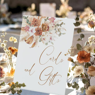 Modern Floral Cards & Gifts Wedding Reception Pedestal Sign