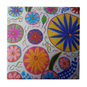 Modern Floral Ceramic Tile