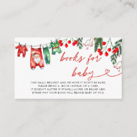 Modern Floral Christmas Baby Shower Books for Baby