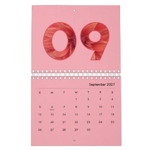 Modern Floral Colourful Bold Typography Calendar