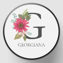 Modern Floral Customisable Monogrammed