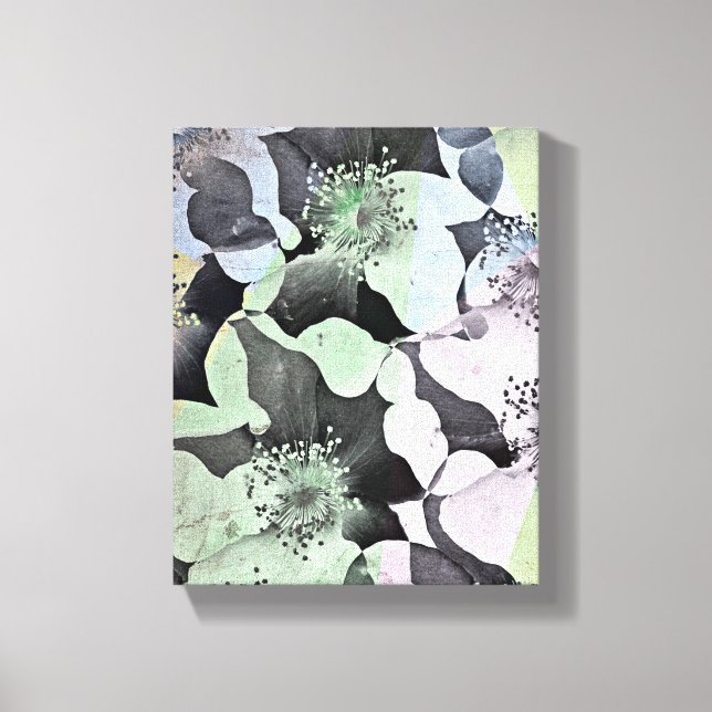Modern floral design canvas print (Front)