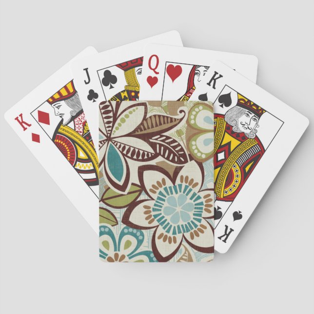 Modern Floral Designs Playing Cards (Back)