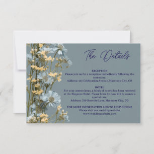 Modern Floral Details Enclosure Card
