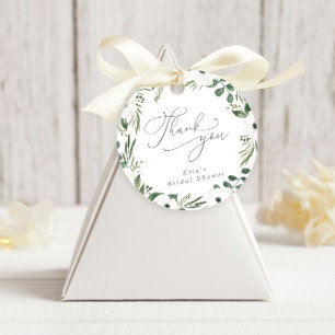 Modern Floral Dusty Green Eucalyptus Wedding Favou Favour Tags